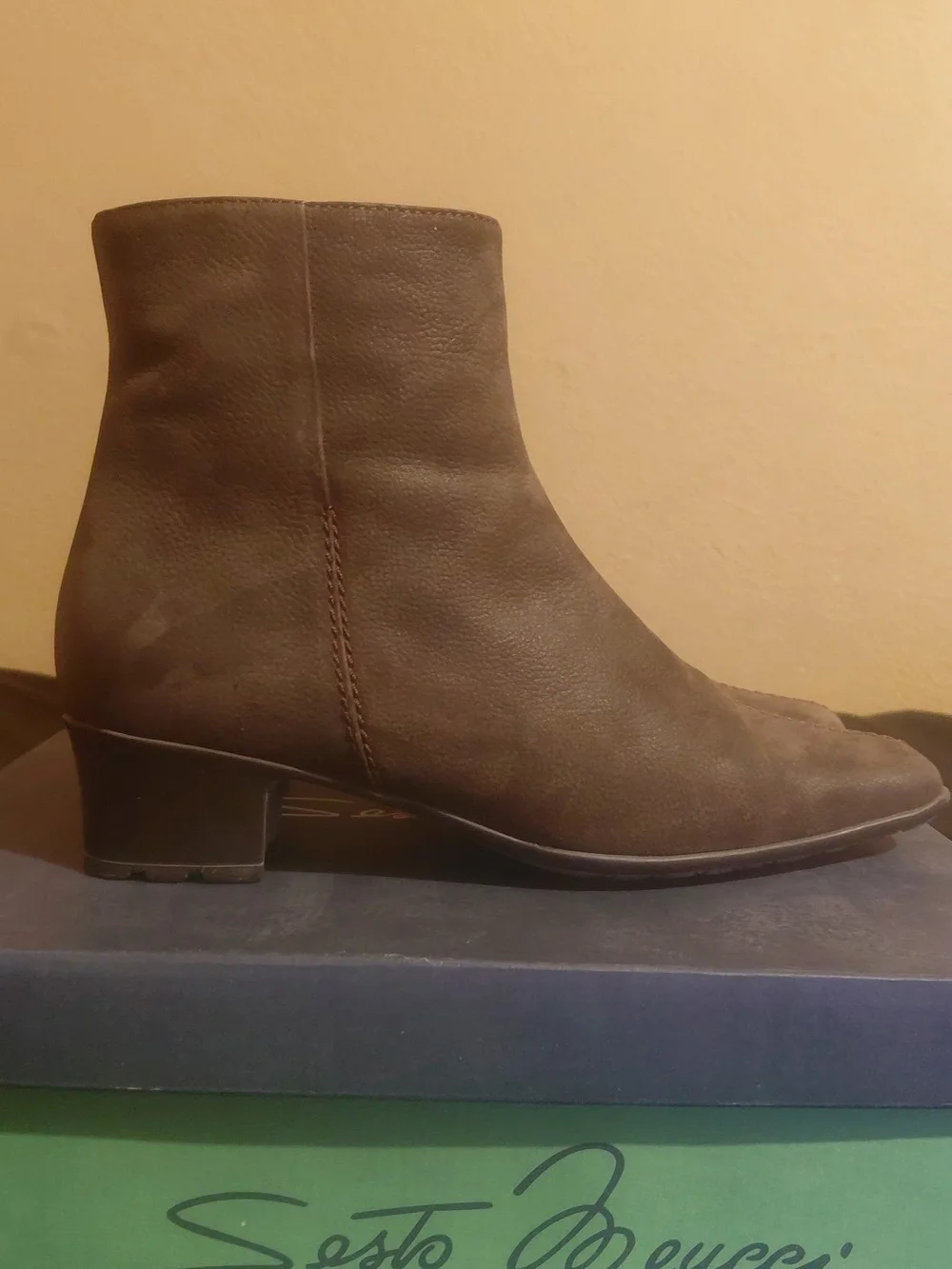 Sesto Meucci Brown Suede Ankle Bootie